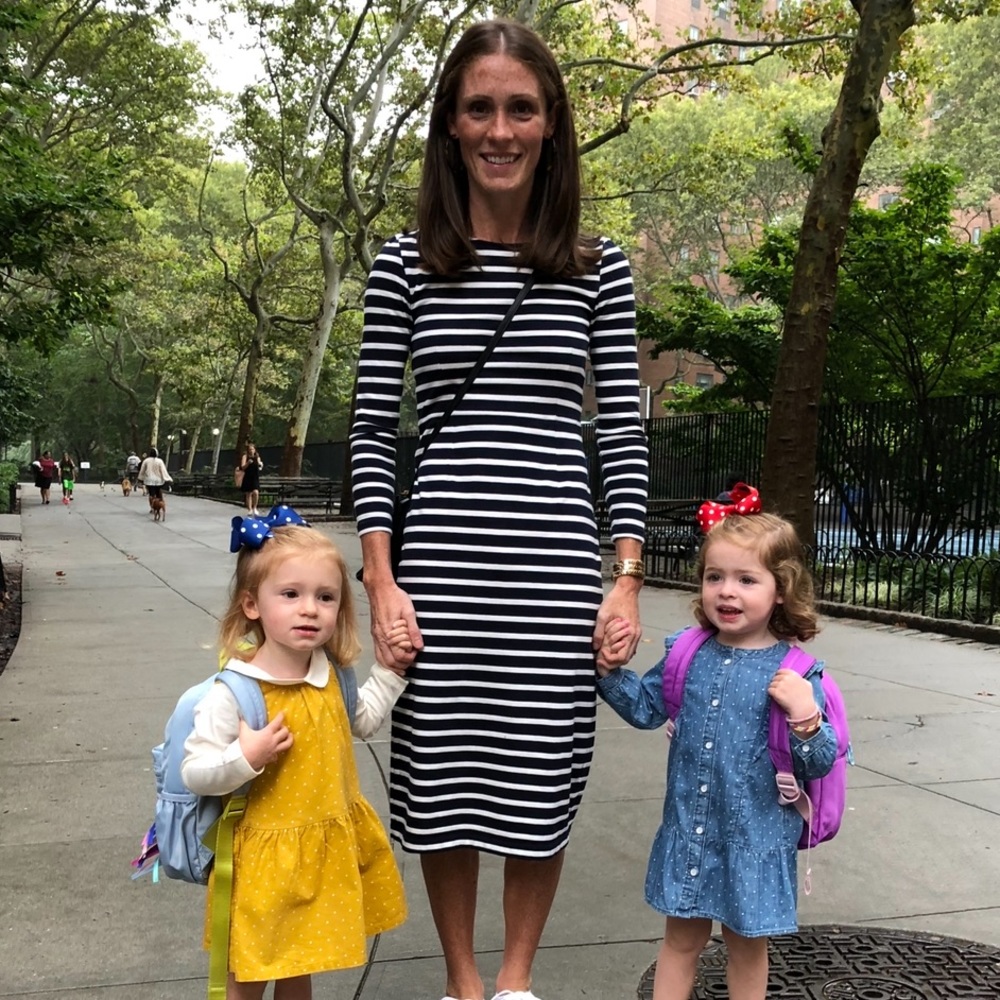 Jcrew Stripe Knit midi dress